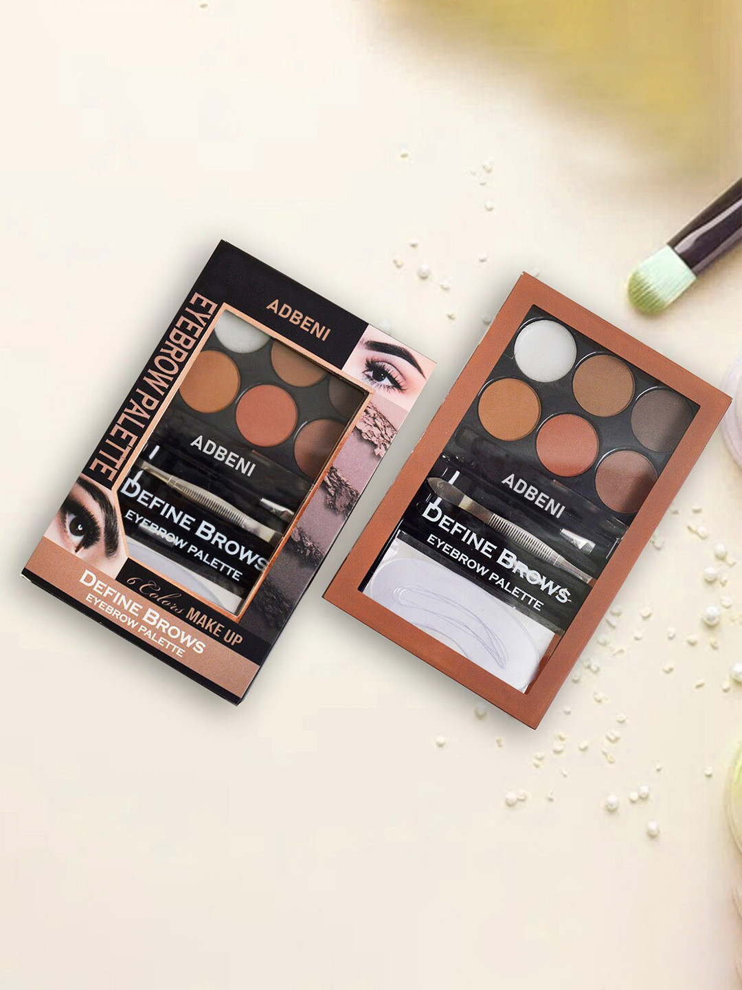 Adbeni Define Brows 6-In-1 Waterproof Eyebrow Palette - 12.8g - Shade 01