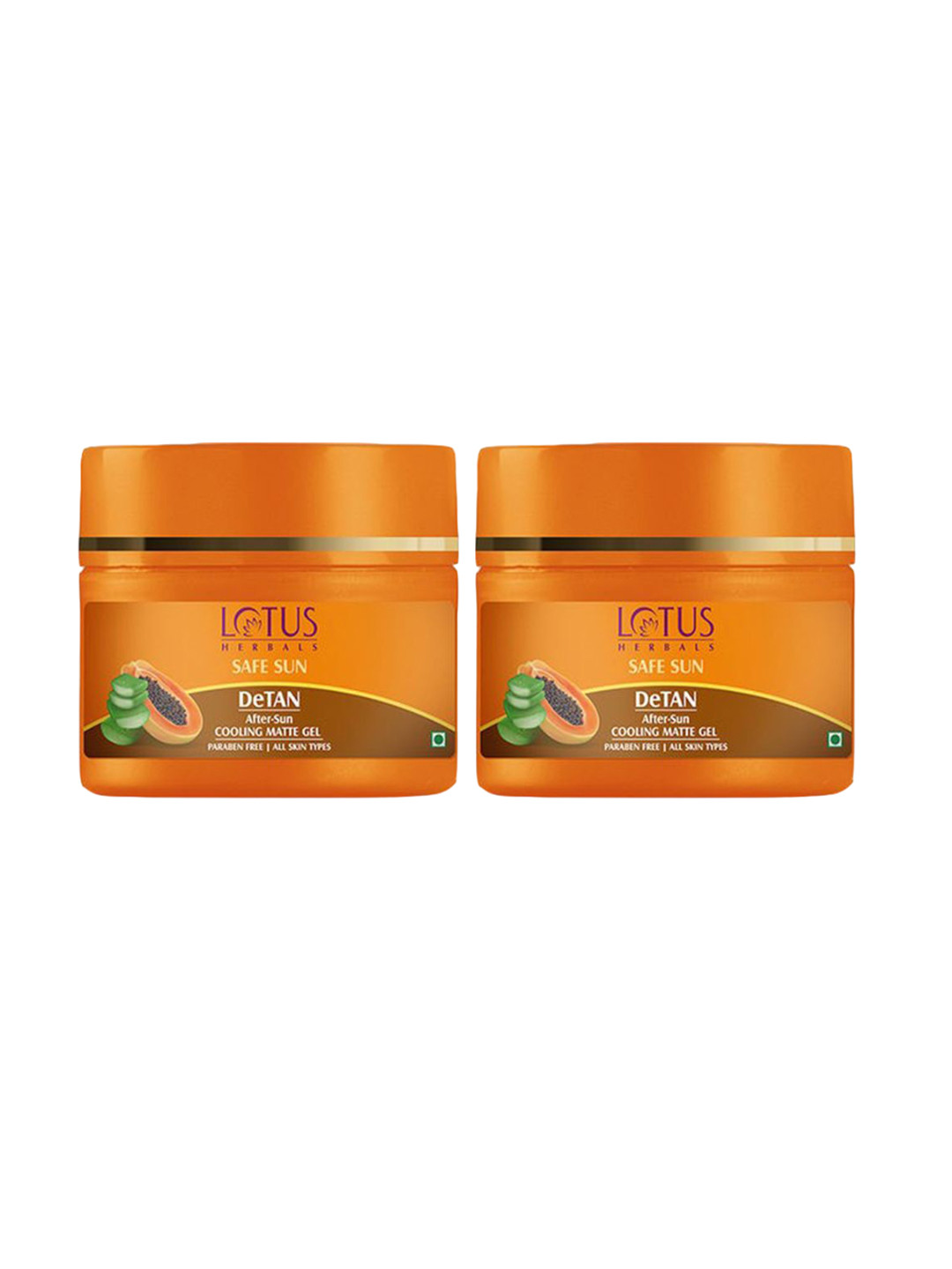 Lotus Herbals Set Of 2 After-Sun Matte Cooling Gel- 100g Each