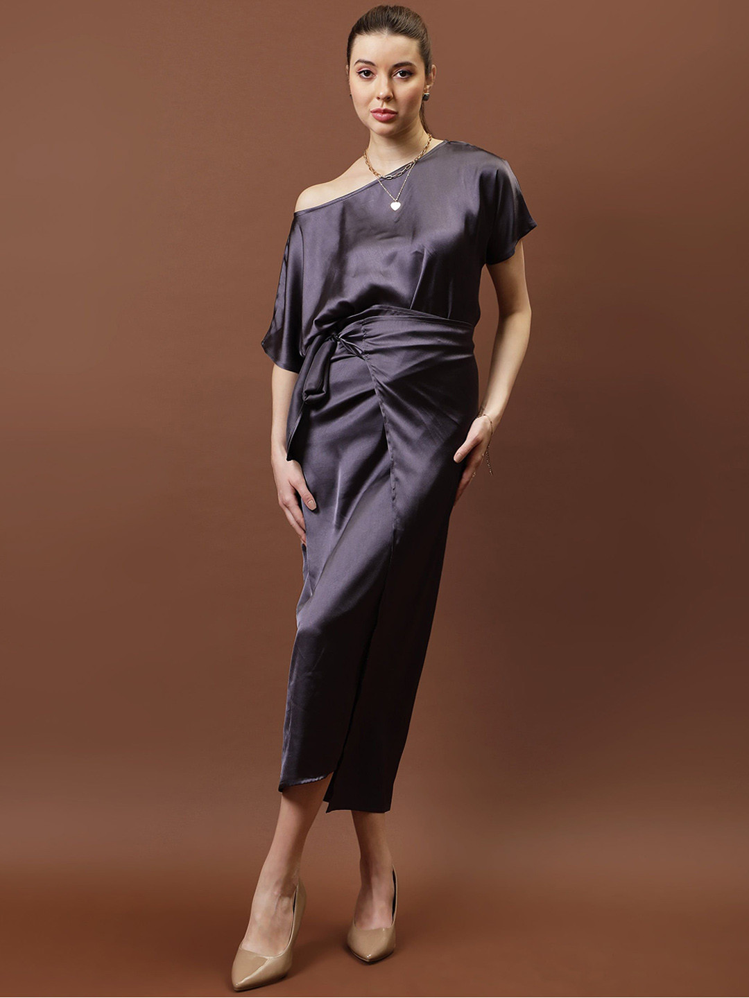 Athena Wrap Midi Skirt