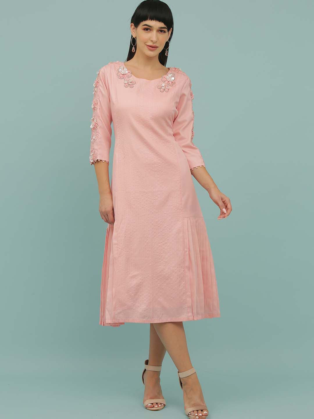 Sejal Kamdar Crepe A-Line Midi Dress