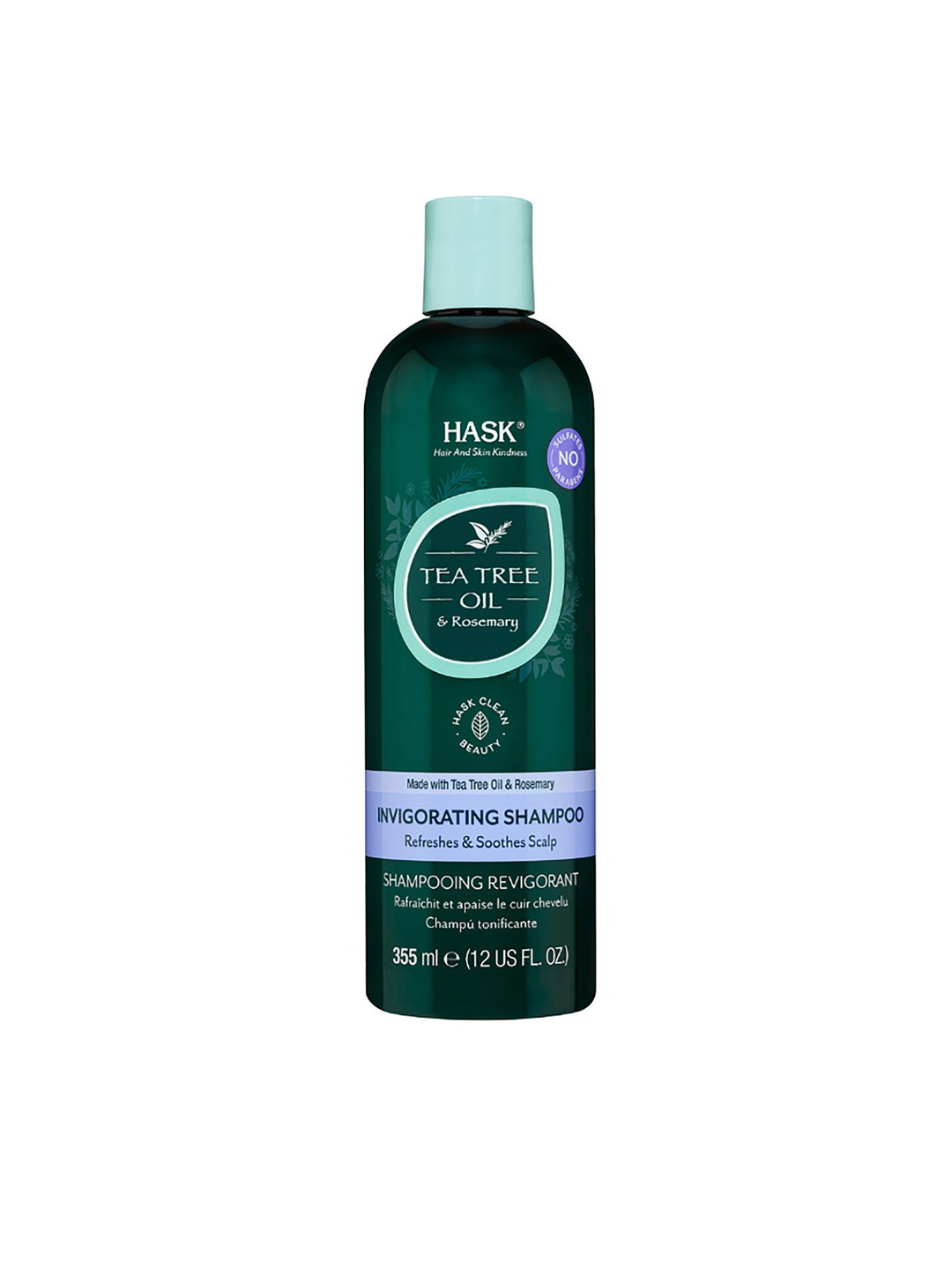 HASK Women's Tea Tree Oil & Rosemary Invigorating Shampoo- 355ml