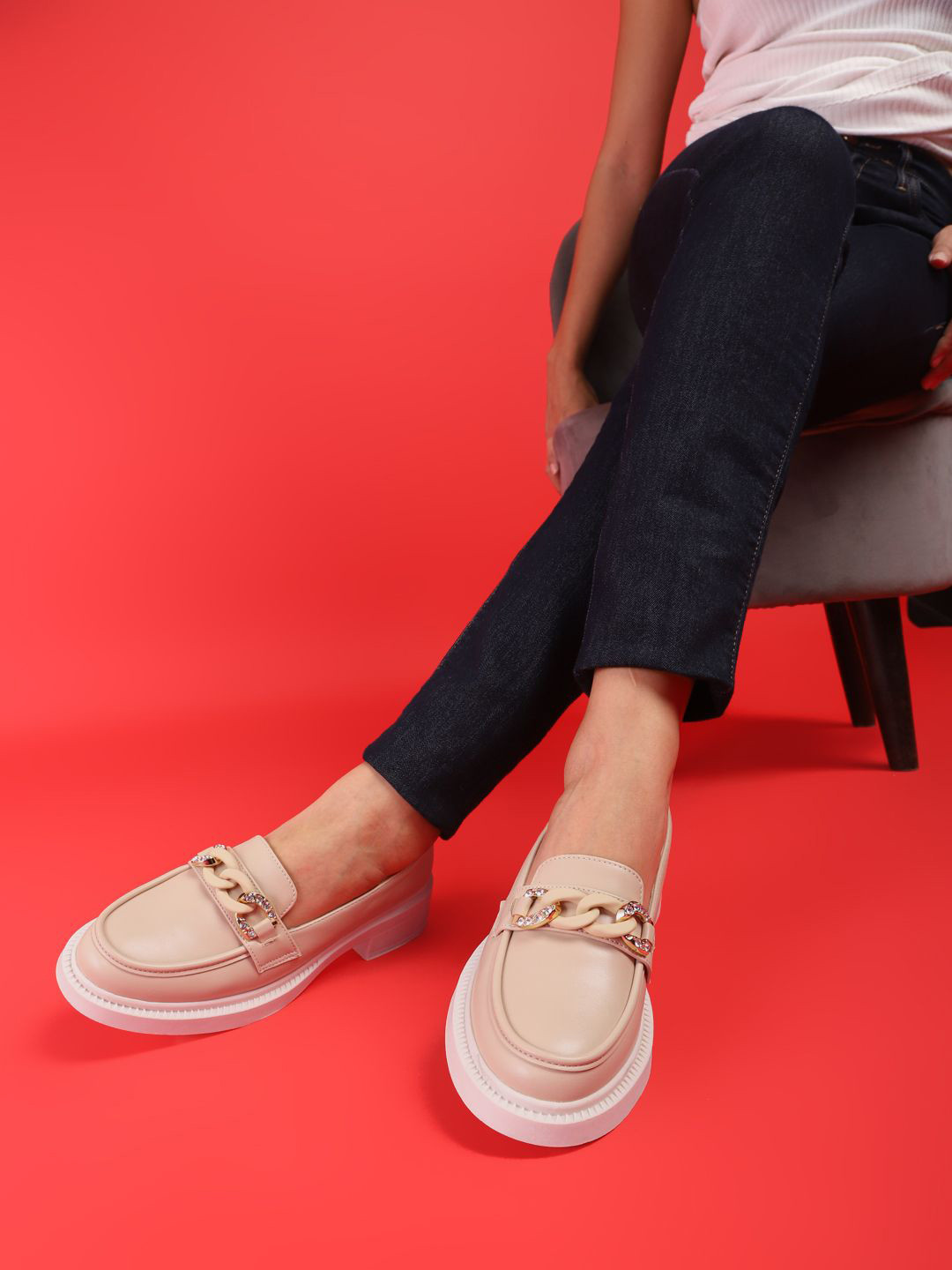 Truffle Collection PU Block Pumps