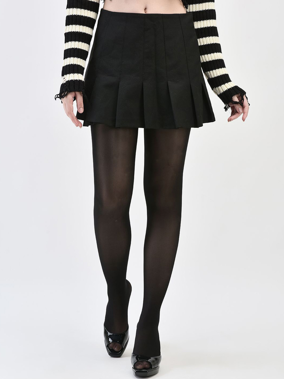 Brauch High Waist Semi Sheer Pantyhose Stockings