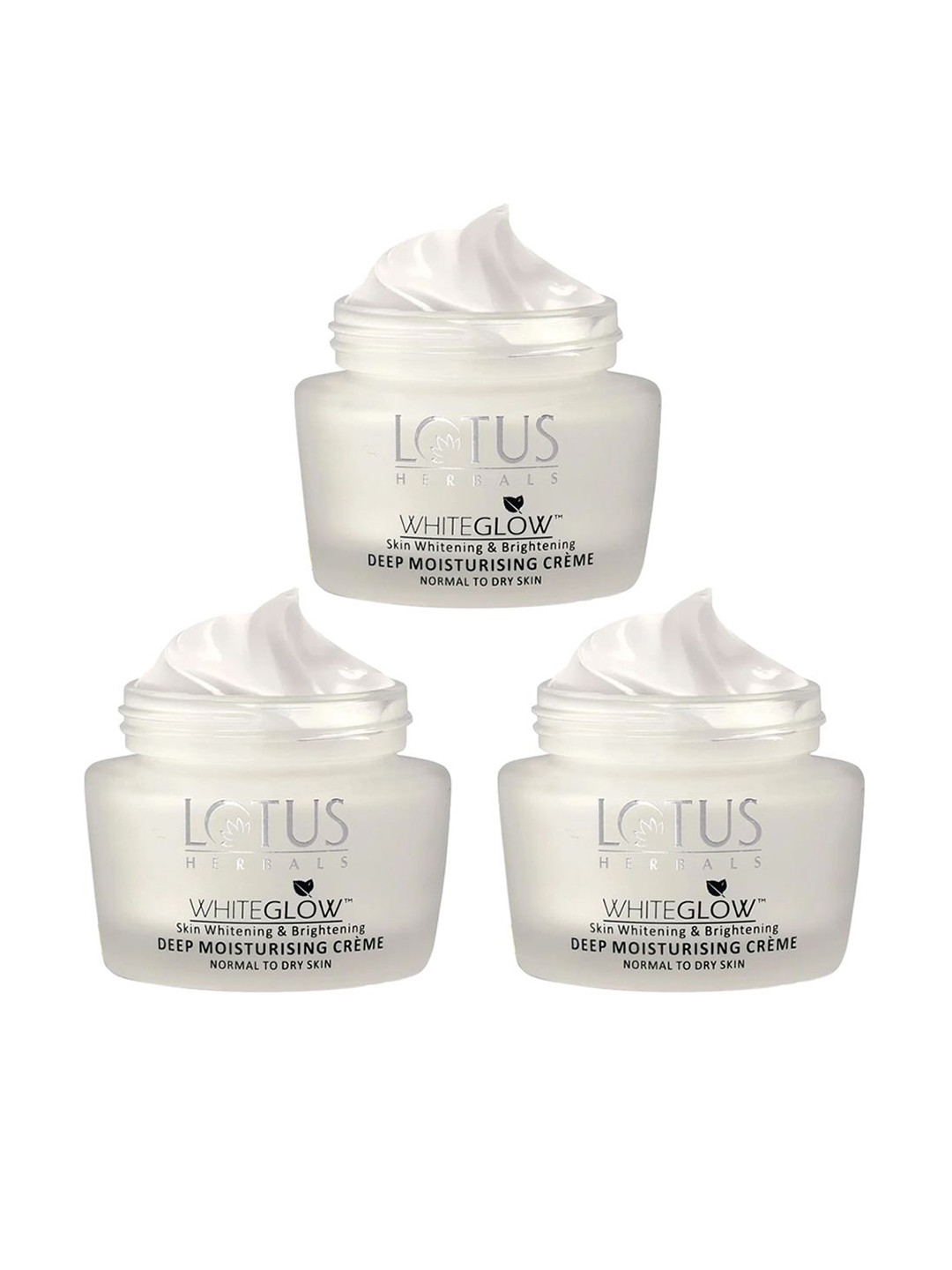 Lotus Herbals Whiteglow Set Of 3 Skin Whitening & Brightening Moisturizing Cream -60gEach
