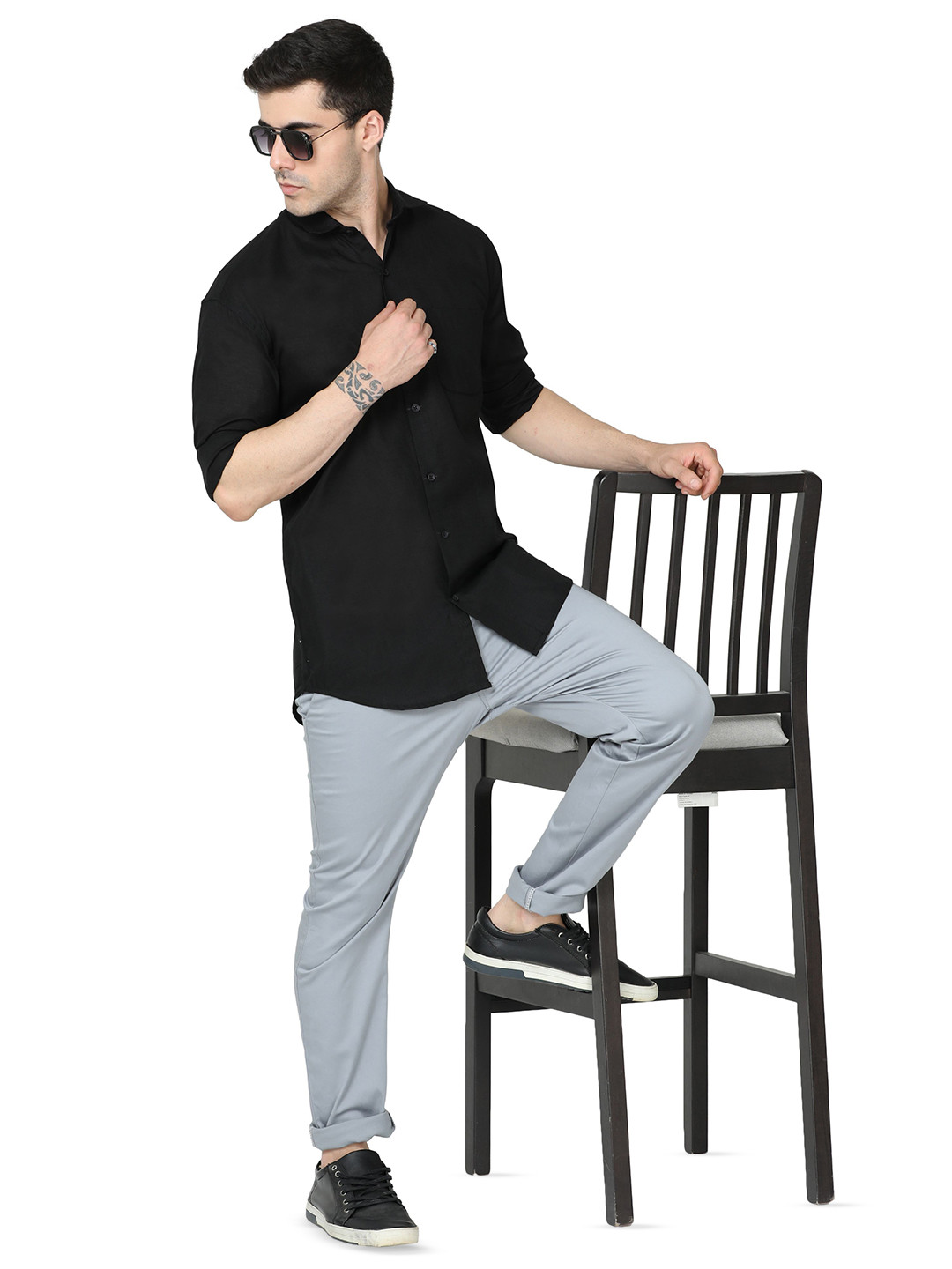 MIRAAN Cotton Linen Casual Shirt