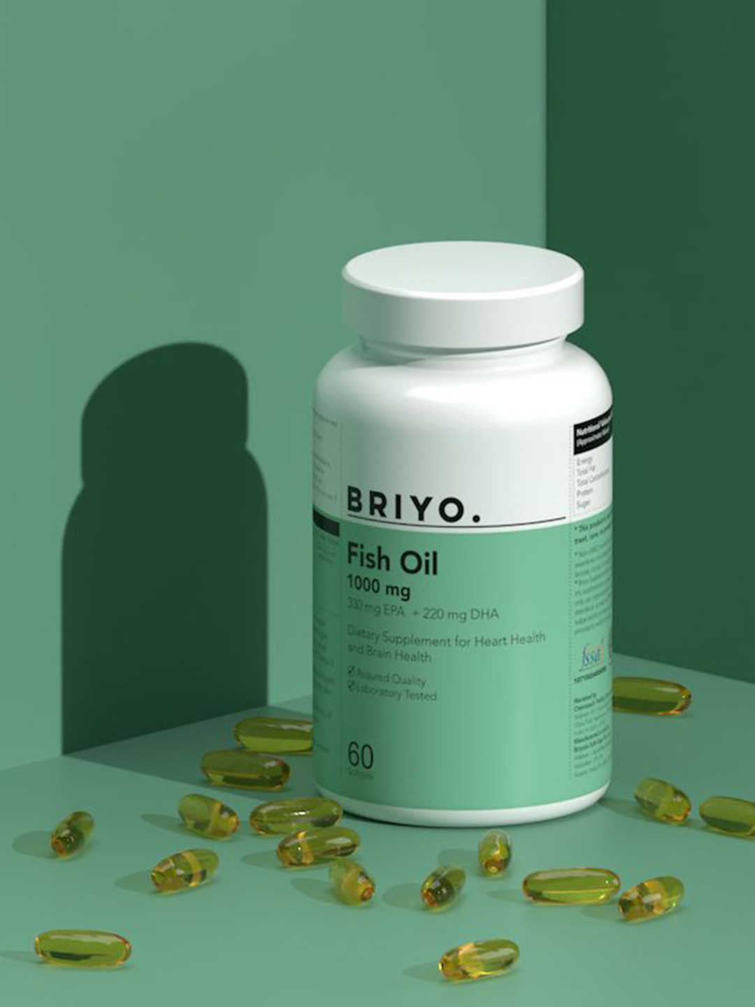 BRIYO Fish Oil 1000 Mg -60 Capsules