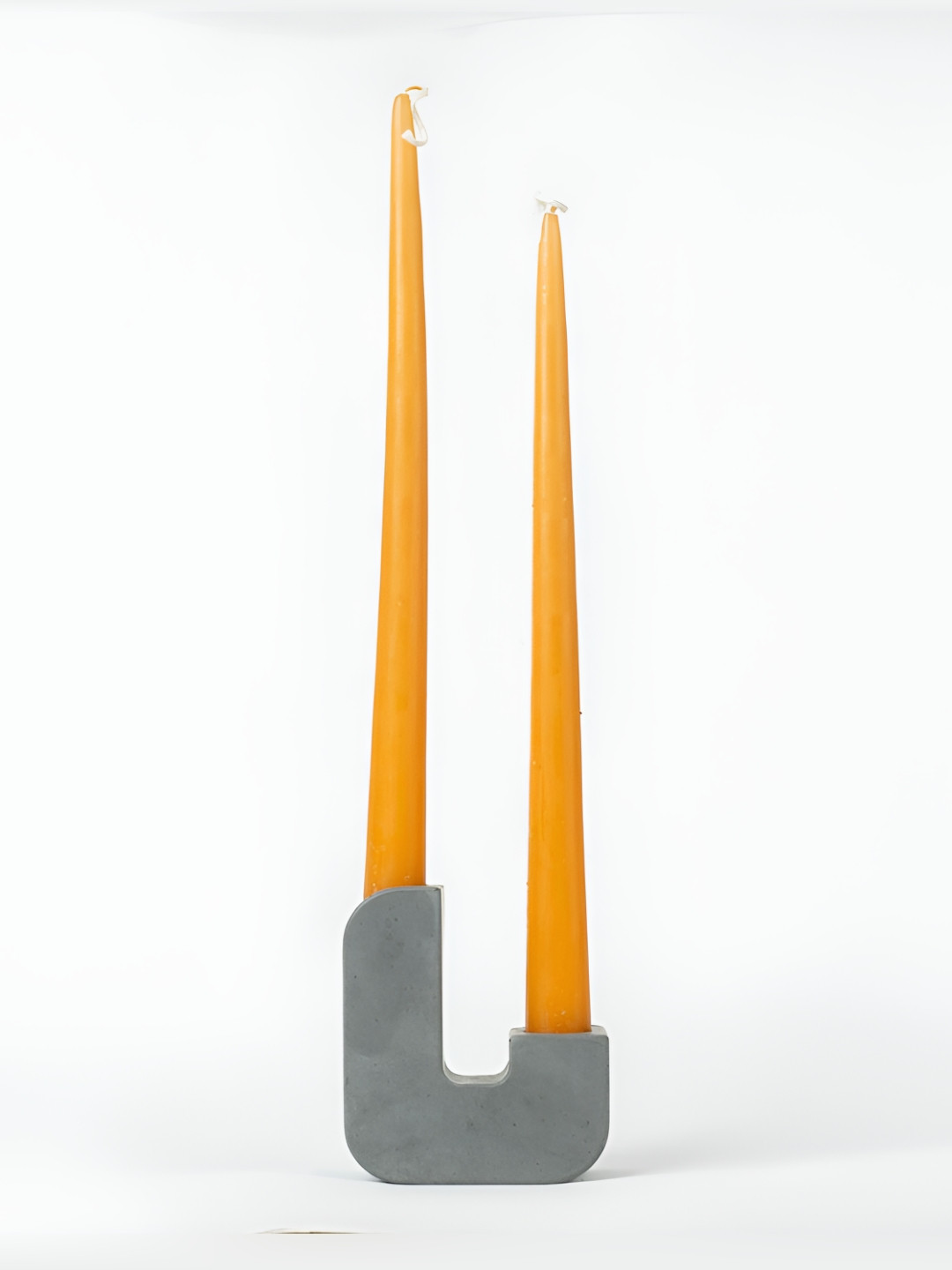 Greyt Dyad Grey Stoneware Candle Holder