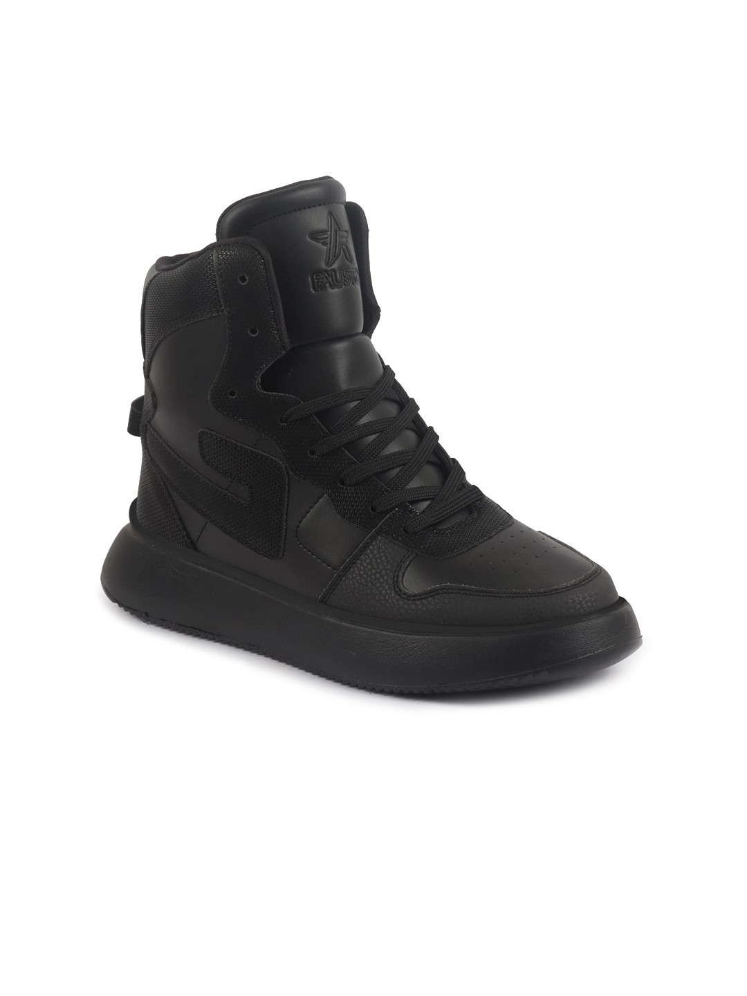FAUSTO Men Textured High-Top Driving Shoes