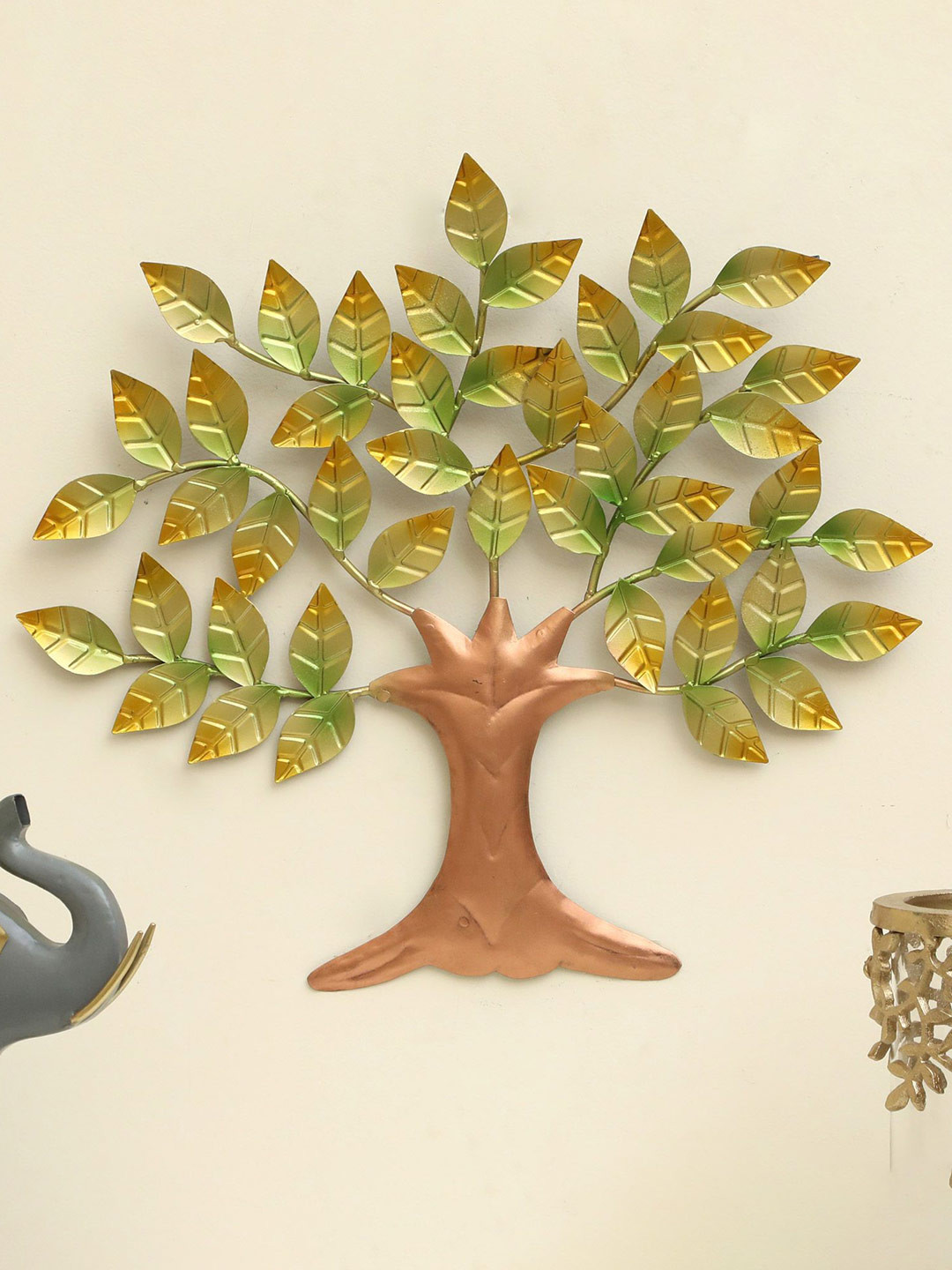 vedas Exports Anila Metal Floral Glossy Hanging Hall Wall Hangings-18.1In