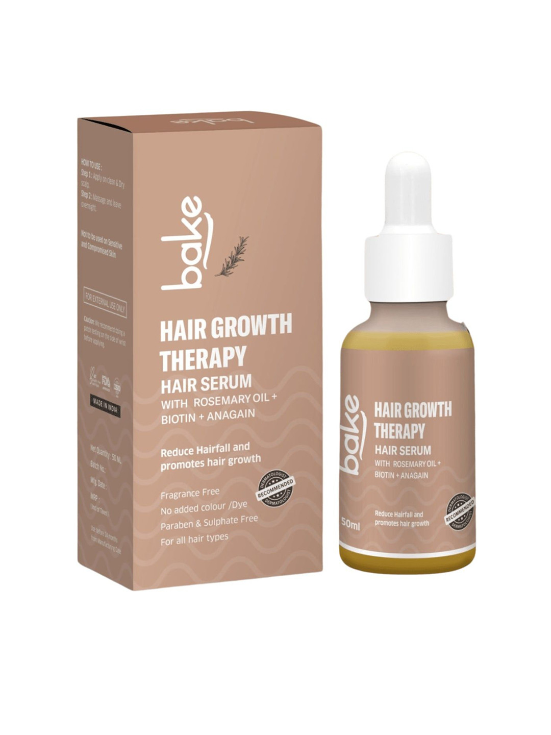 BAKE Hair Growth Therapy Hair Serum With Rosemary Oil - 50g
