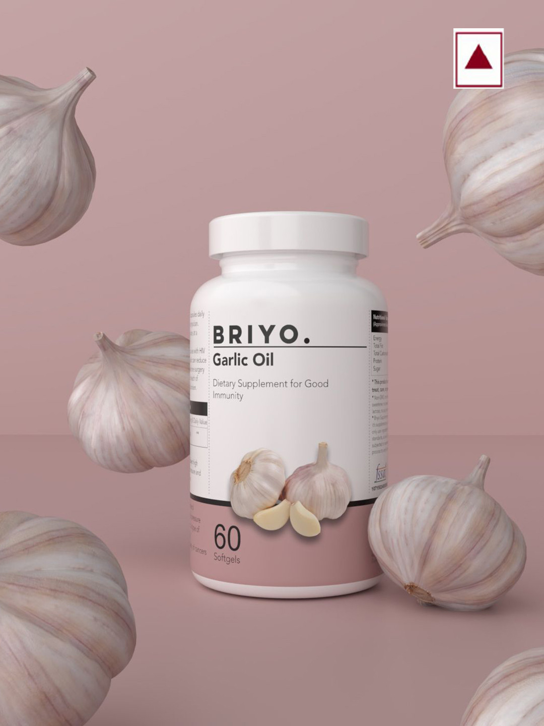 BRIYO Odorless Garlic Softgels-60 Capsules