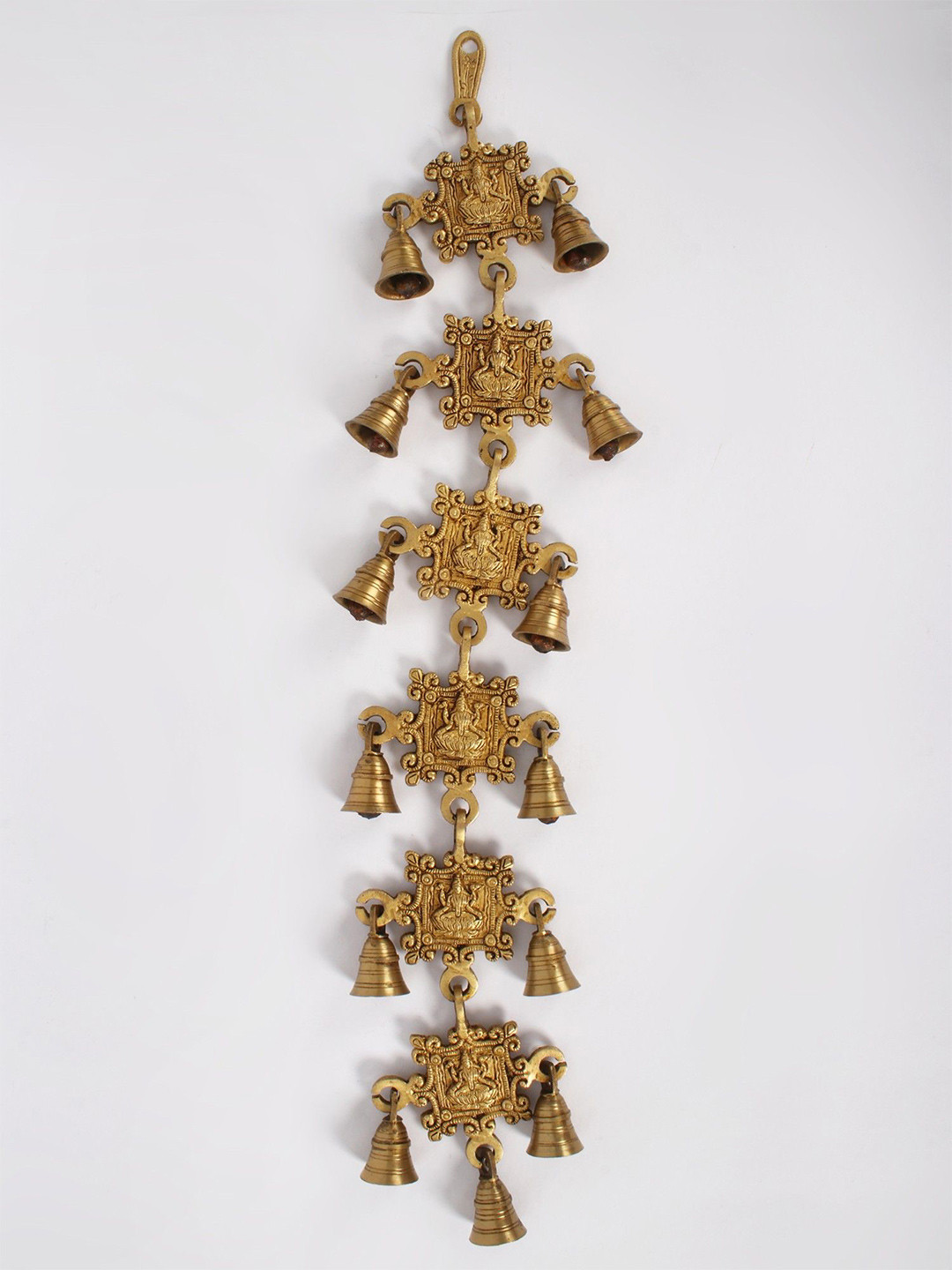 Exotic India Devi Lakshmi Design Brass Ethnic Motifs Matte Spiritual Wall Decor-26In