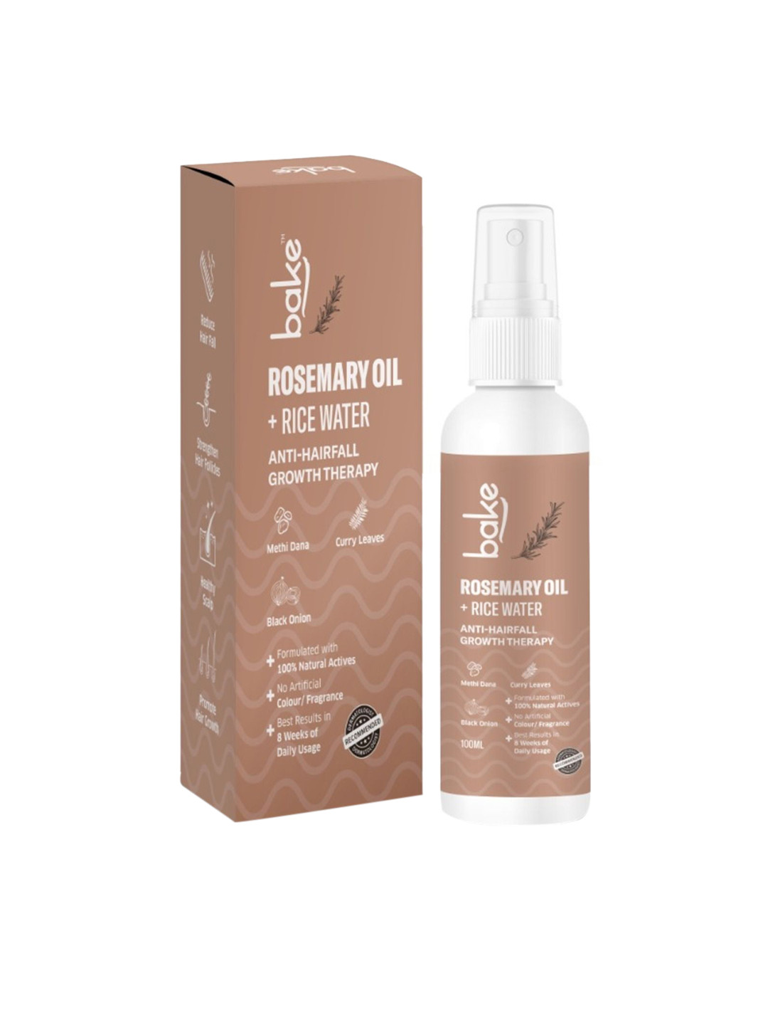 BAKE Rosemary Oil Hair Growth Serum With Rice Water - 100 ml