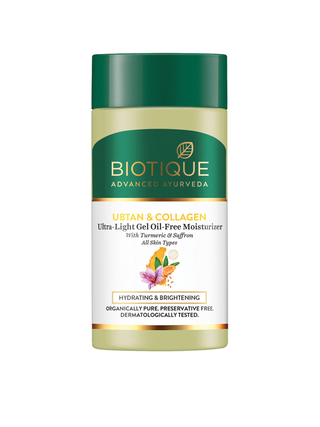 Biotique Ubtan & Collagen Ultra Light Gel Oil Free Moisturizer with Turmeric - 25 ml
