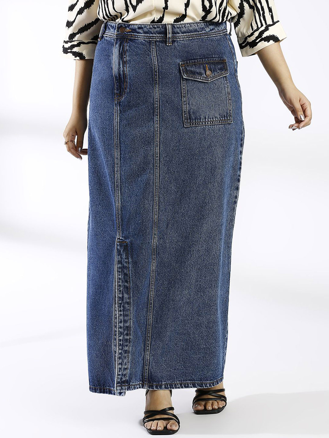 Turning Blue Cargo Maxi Skirts