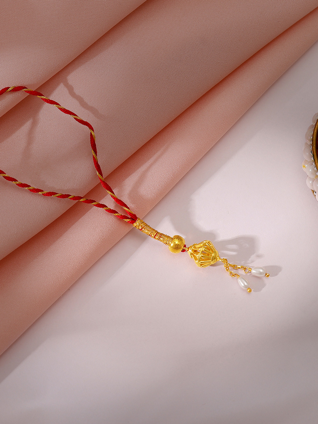 GIVA 92.5 Sterling Silver 18KT Gold-Plated Lumba Rakhi