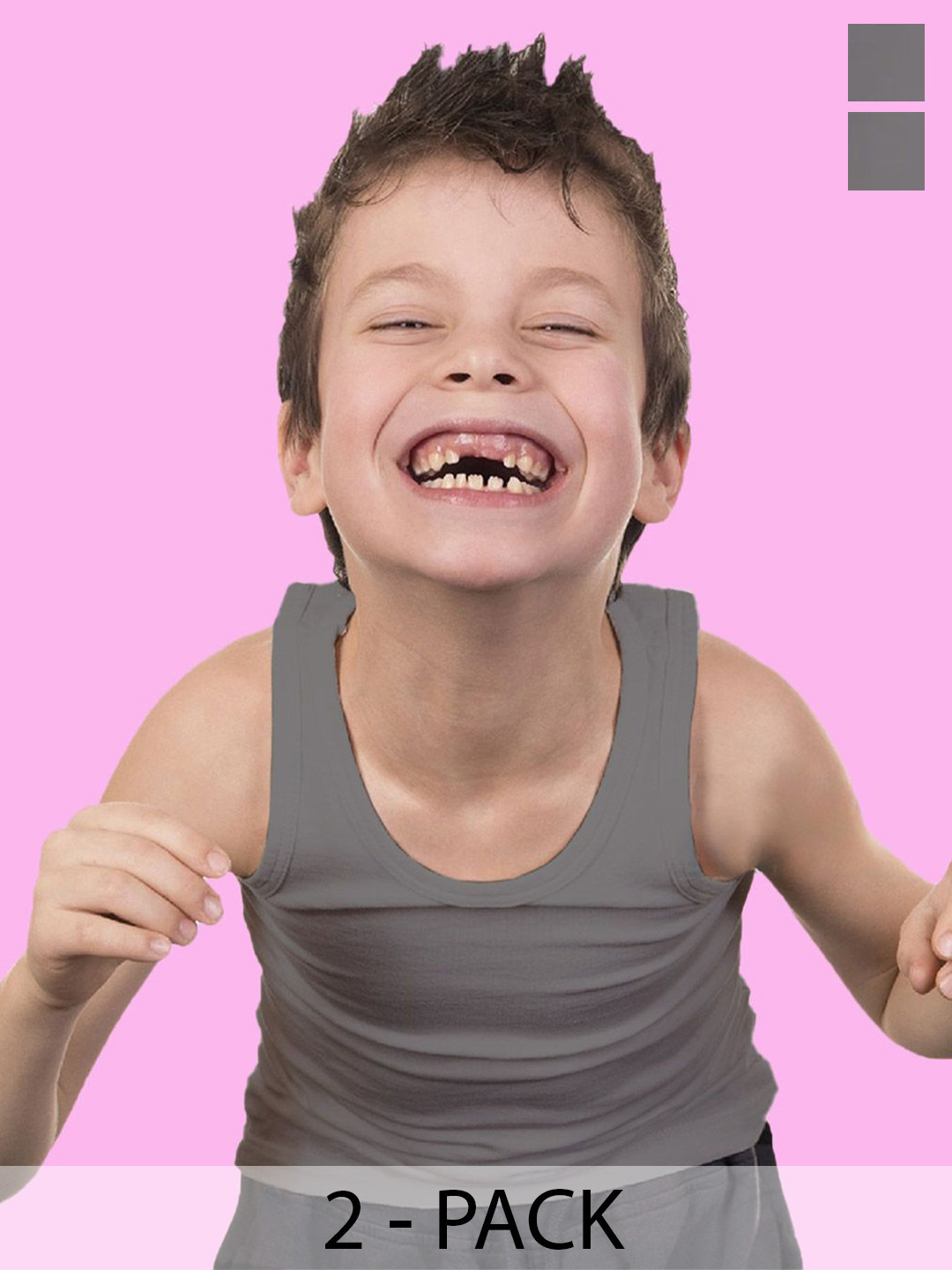 Heelium Boy Pack Of 2 Sleeveless Innerwear Vest