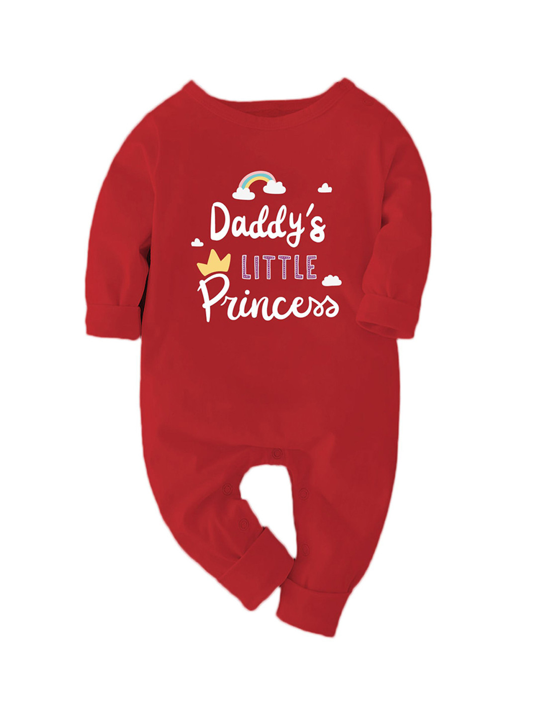 Zeezeezoo Daddy's Princess Printed Pure Cotton Romper