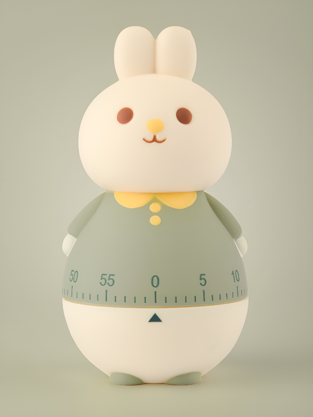 COMICSENSE Green & Beige Colourblocked Animal Shaped Traditional Alarm Clock