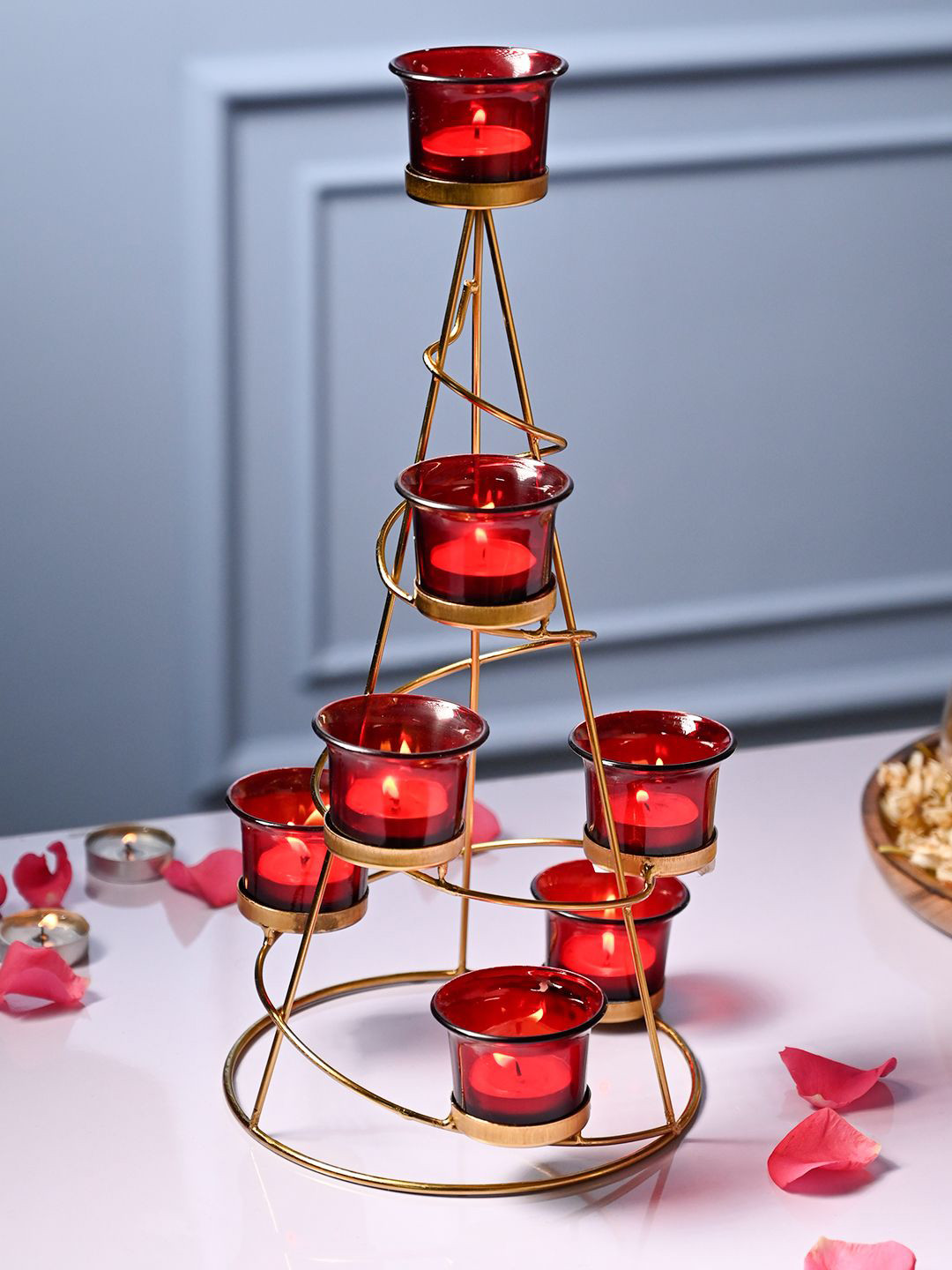 MARKET99 Red Candle Holder