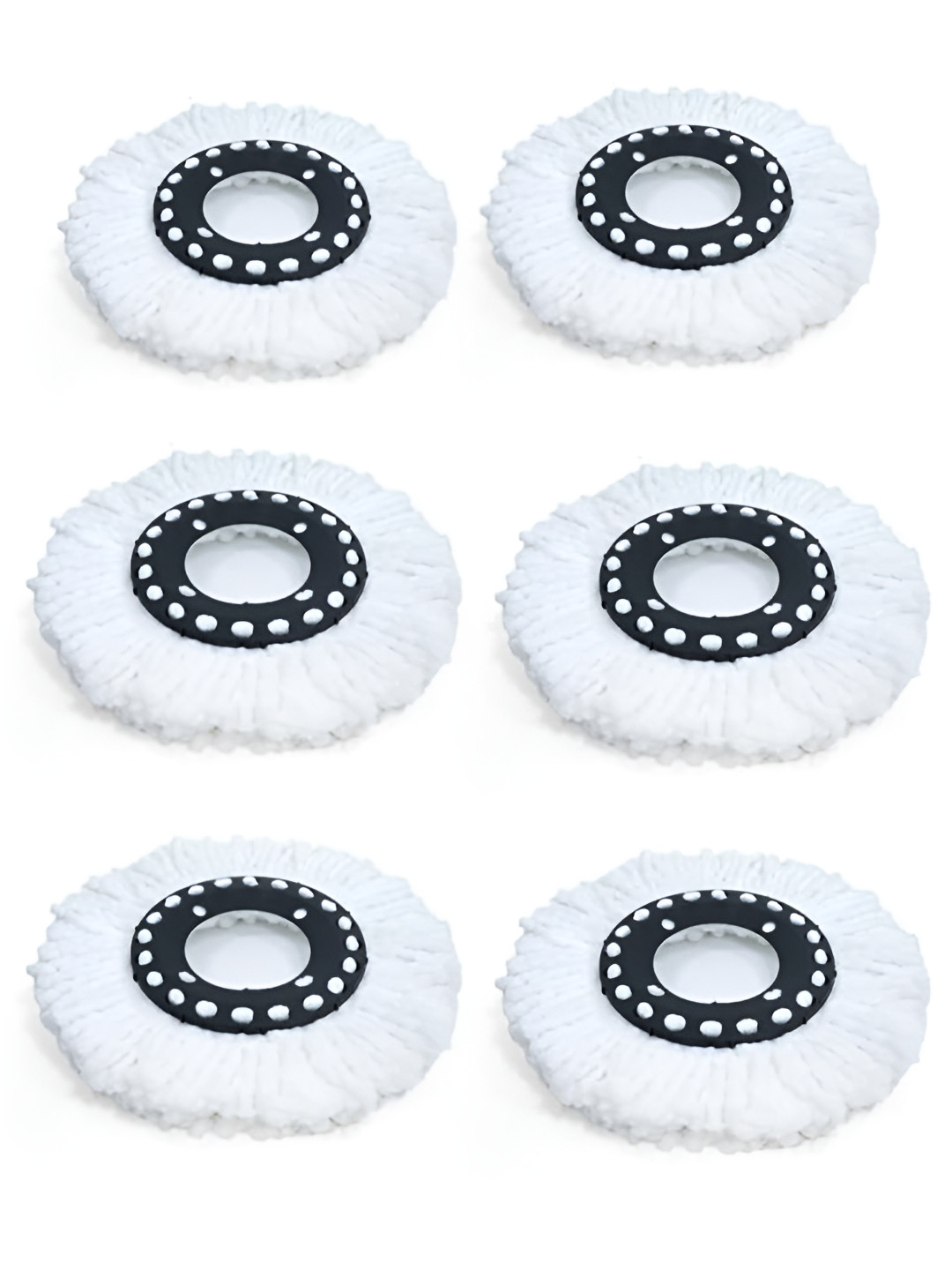 UPC White 6 Pieces Wet & Dry Flat Mop Refill Pads