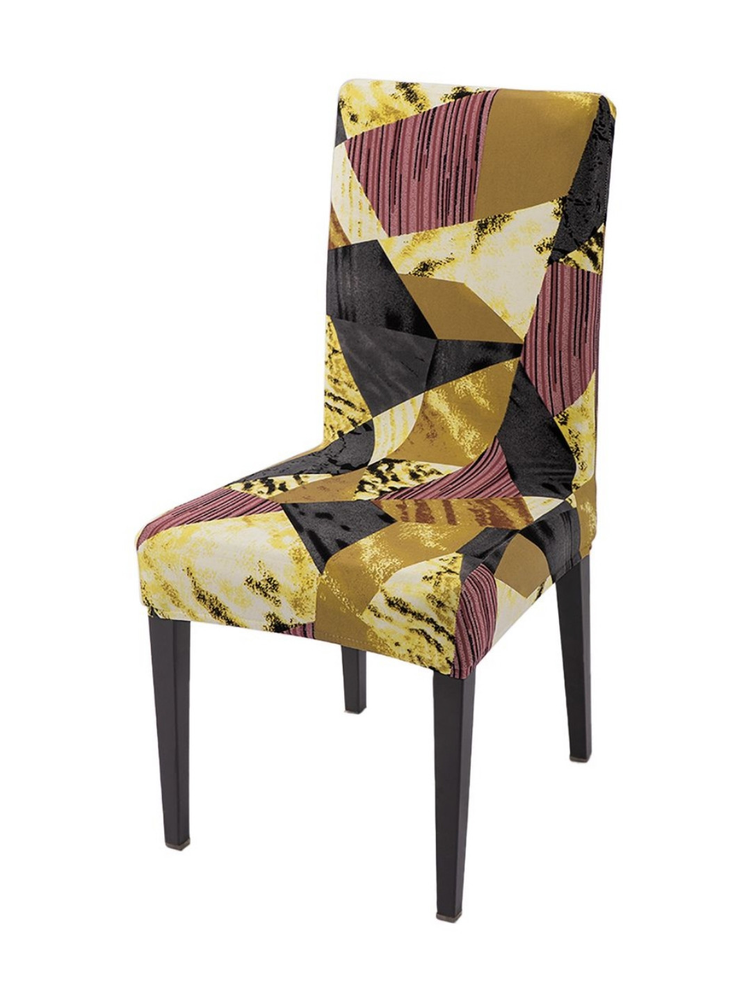 HOKIPO Burgundy Printed Chair Cover