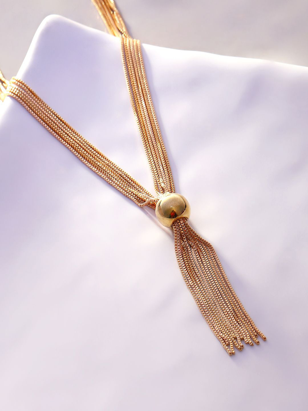 SOHI Ballchain Lariat Gold-Plated