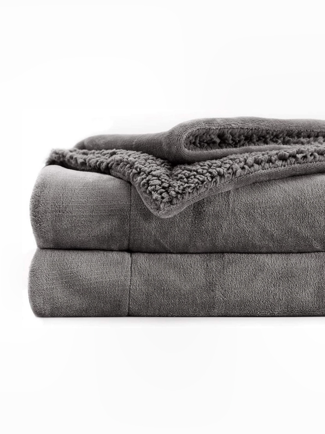 LA VERNE Grey Heavy Winter 500 GSM Single Bed Blanket