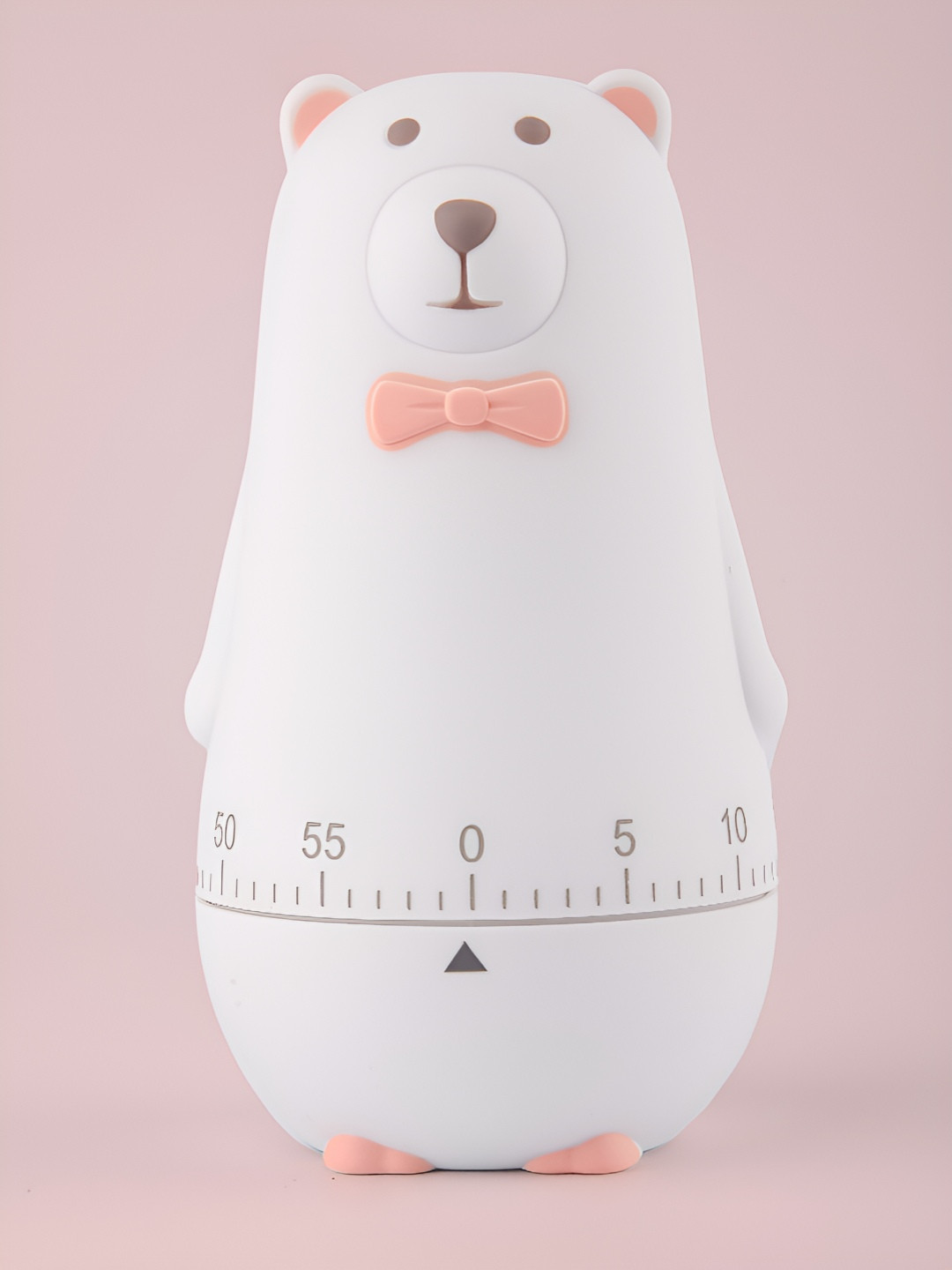 COMICSENSE Cute Mechanical Timer - No Battery Required Bear Plastic Analogue Alarm Clock