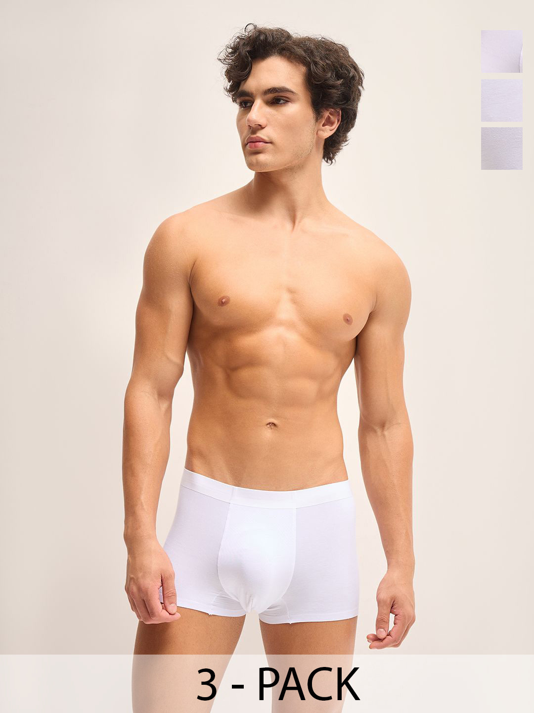 THE BEAR HOUSE Men Pack Of 3 Modal Breathability Trunks BRI-KIPRA-P3