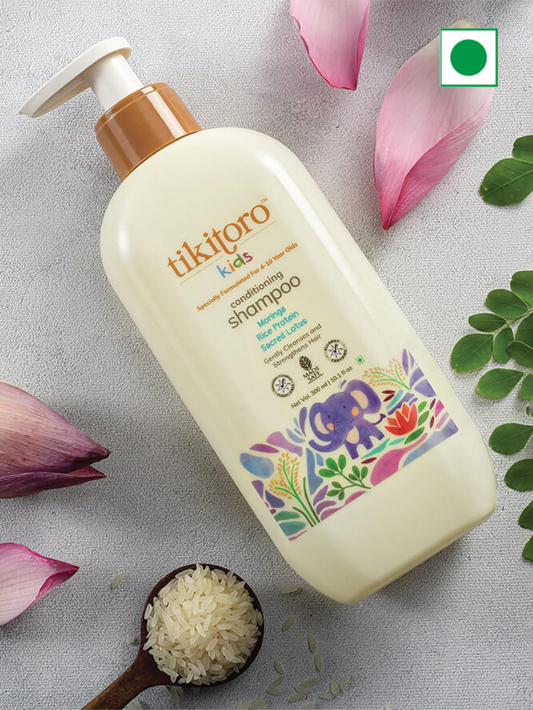 Tikitoro Conditioning Shampoo With Moringa, Rice Protein, & Sacred Lotus- 300ml