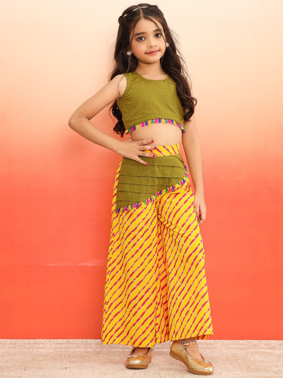Futra Gabha Girls Top with Trousers