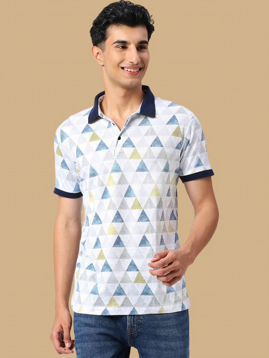 Wear Your Opinion Men Premium All Over Printed Polo Collar Neck T-shirt