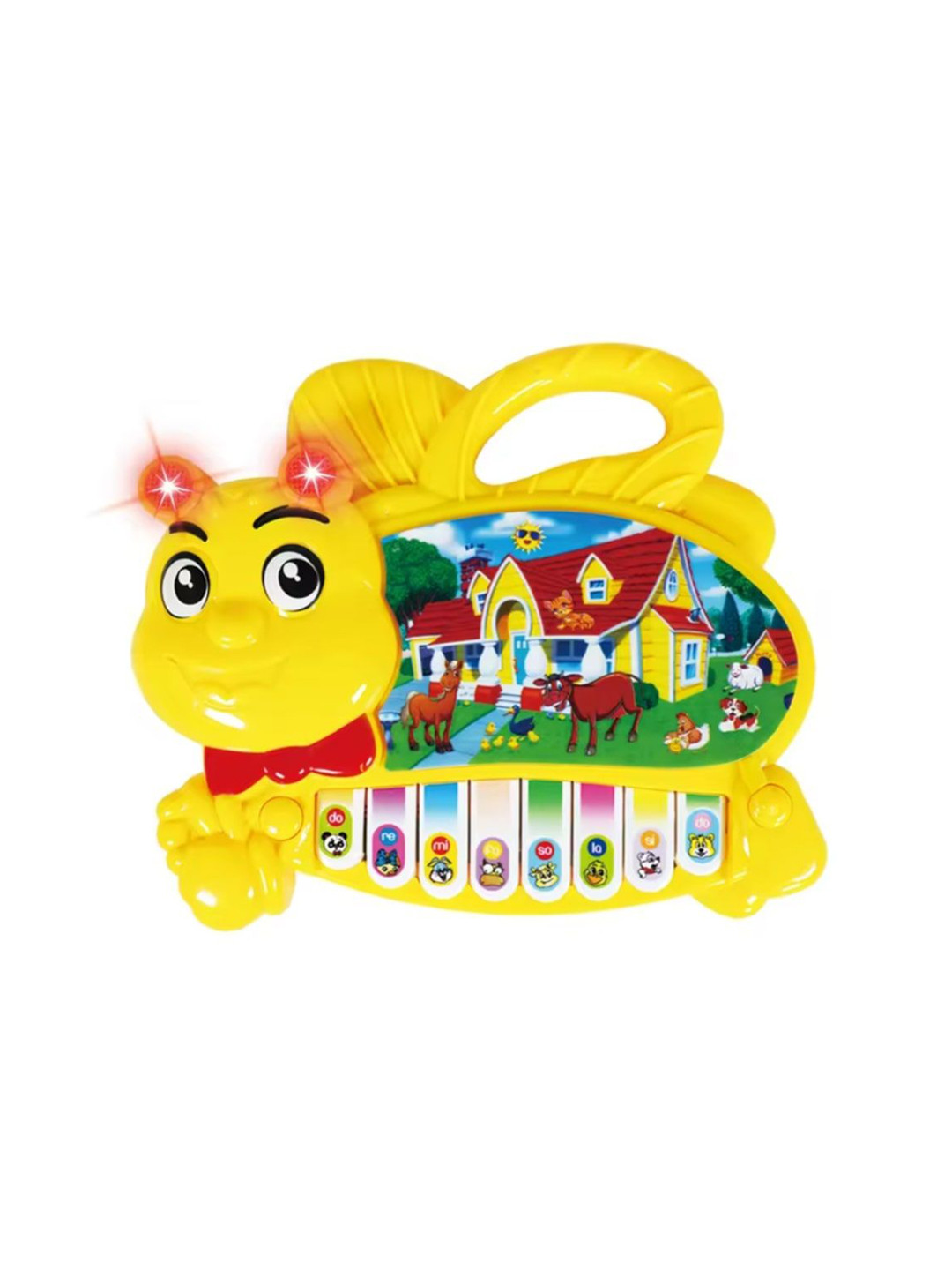 PLANET of Toys Organ with Light and Music Battery Operated Cartoon Animal Piano for Kids