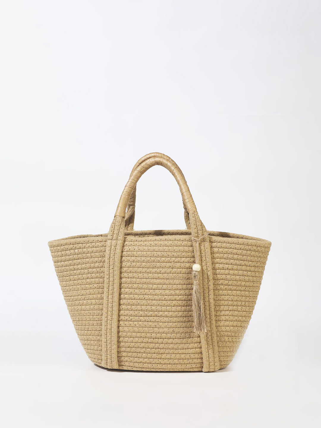 LULU & SKY Bucket Tote Bag with Cut Work
