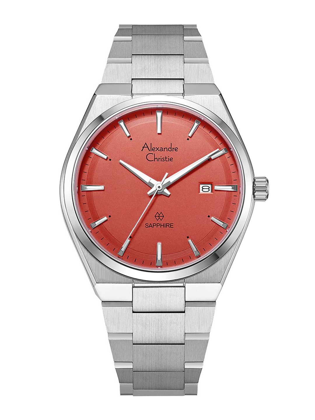 Alexandre Christie Men Dial & Stainless Steel Bracelet Style Straps Analogue Watch 8697MDBSSOR