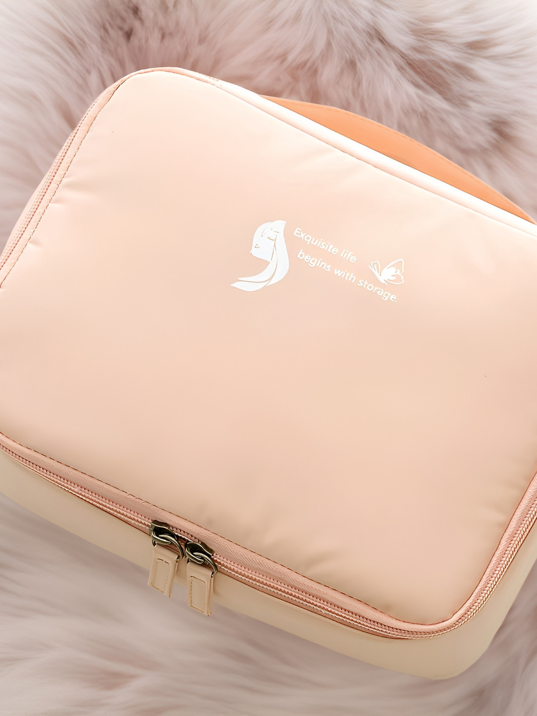 Aura Pink Set of 1 Water Resistant Makeup Organiser Organisers