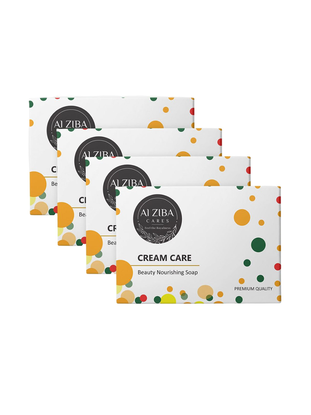 ALZIBA CARES Set Of 4 Cream Care Beauty Nourishing Bathing Soap Bar- 100g Each
