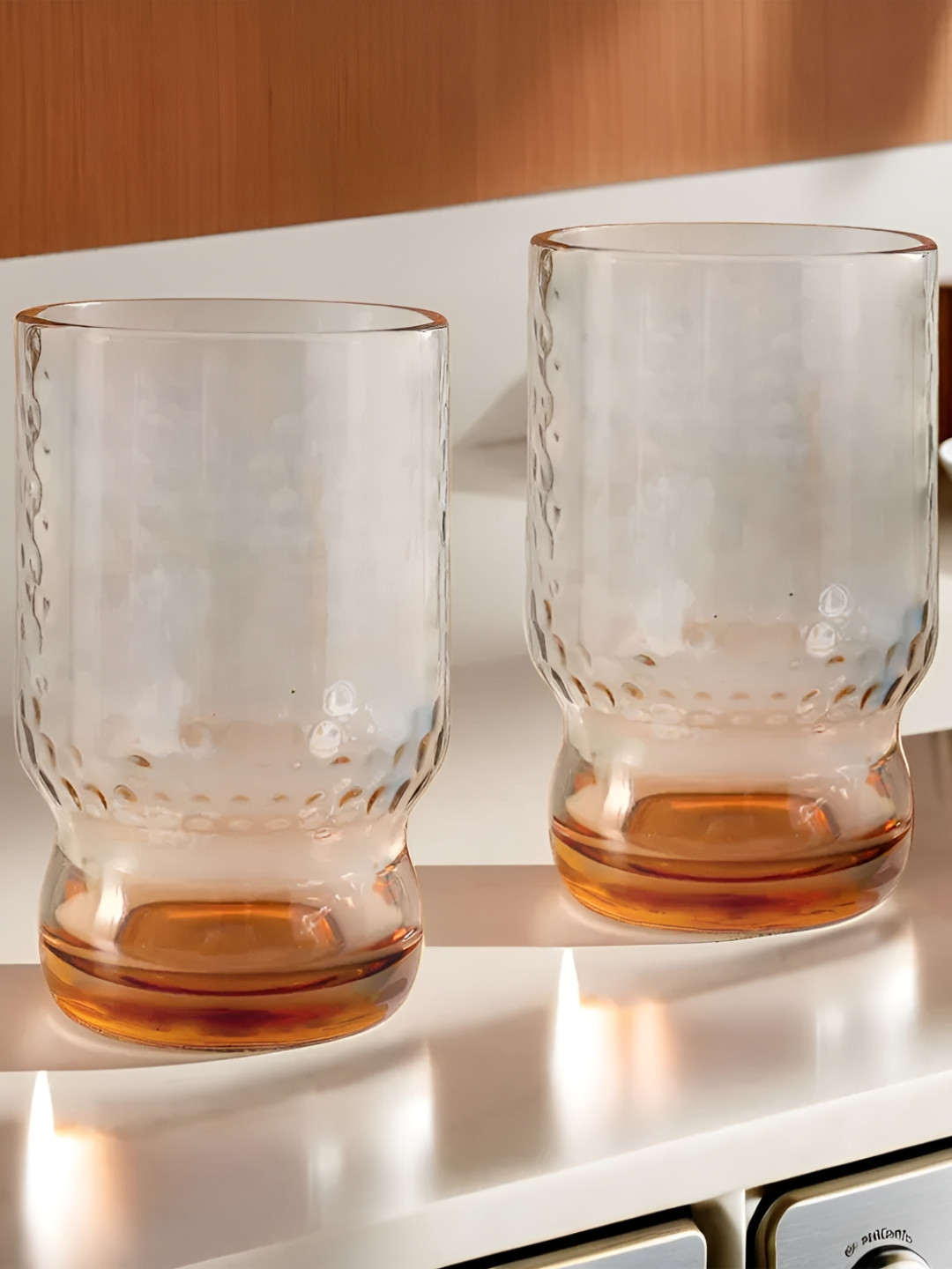 UMAI 2 Pcs Lead Free Water Glasses 430ml Each