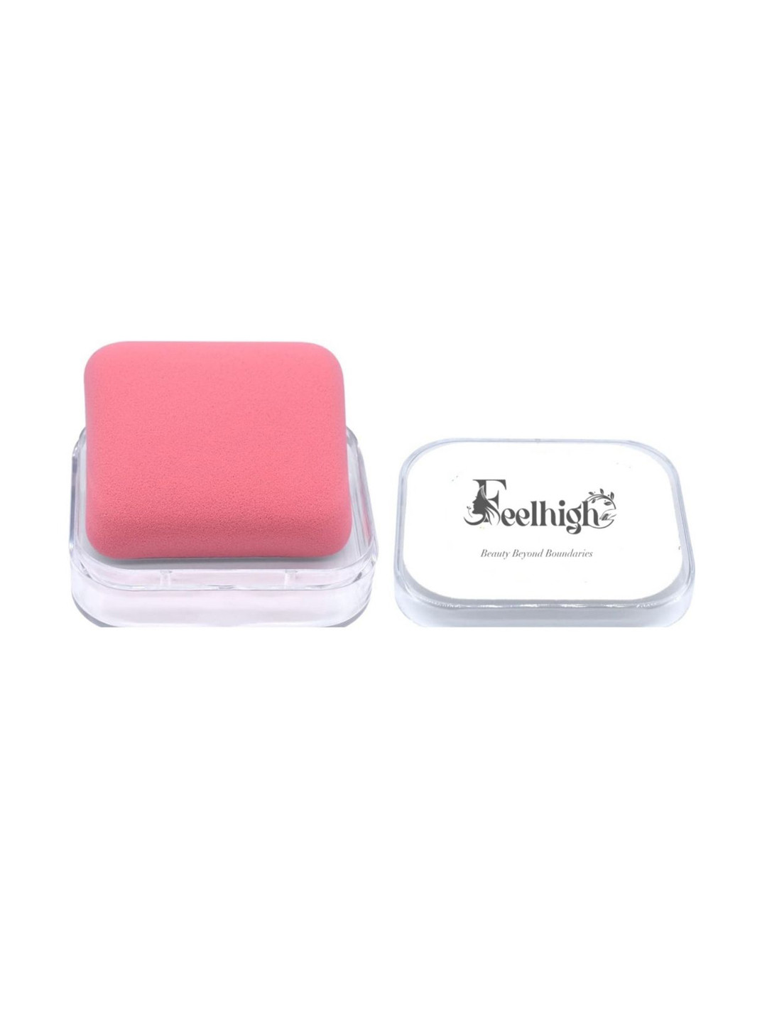 FEELHIGH Square Beauty Sponge With Case - Pink