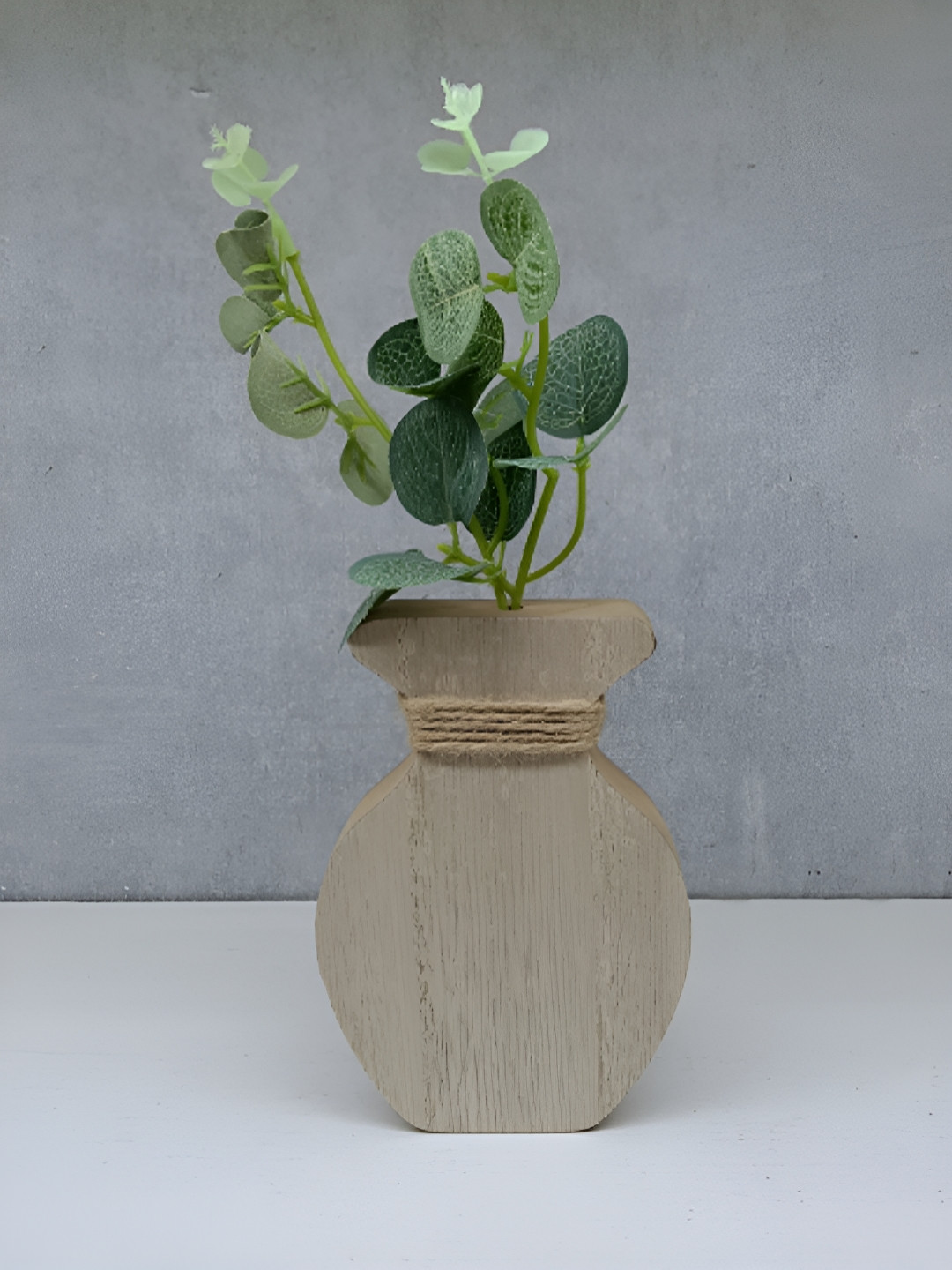 Art Street Brown Wooden Flower Vases