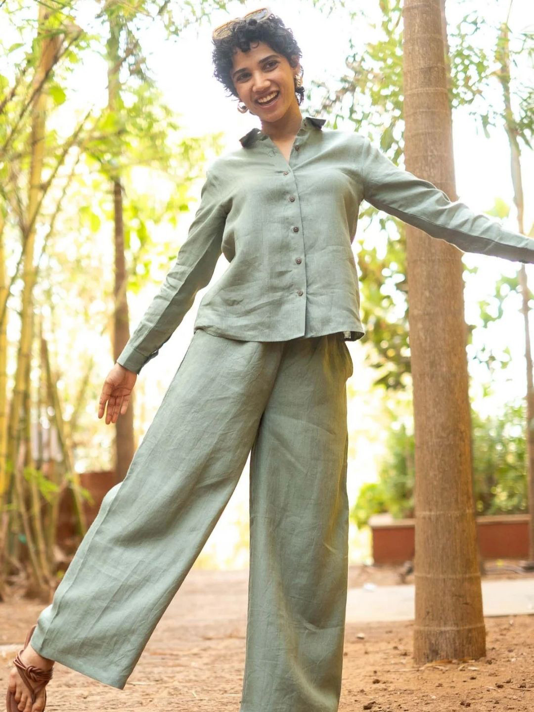 Creatures of Habit Women Linen Day Shirt