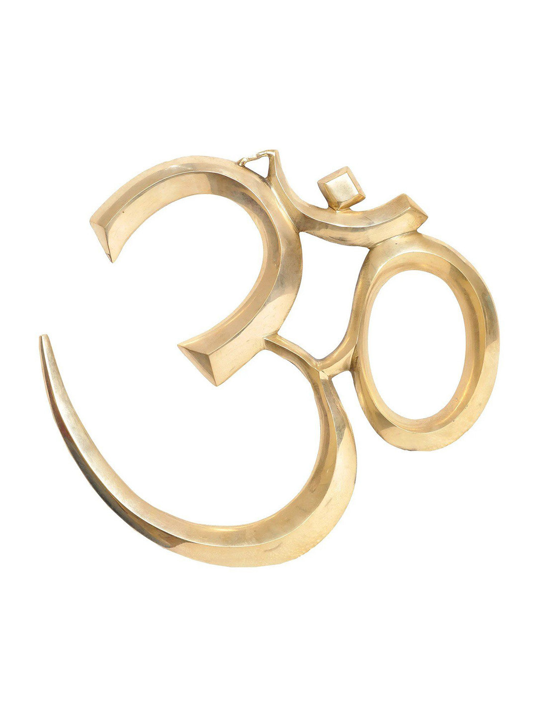 Exotic India Two Leaf Brass Ethnic Motifs Antique Pooja Room Spiritual Wall Decor-31In