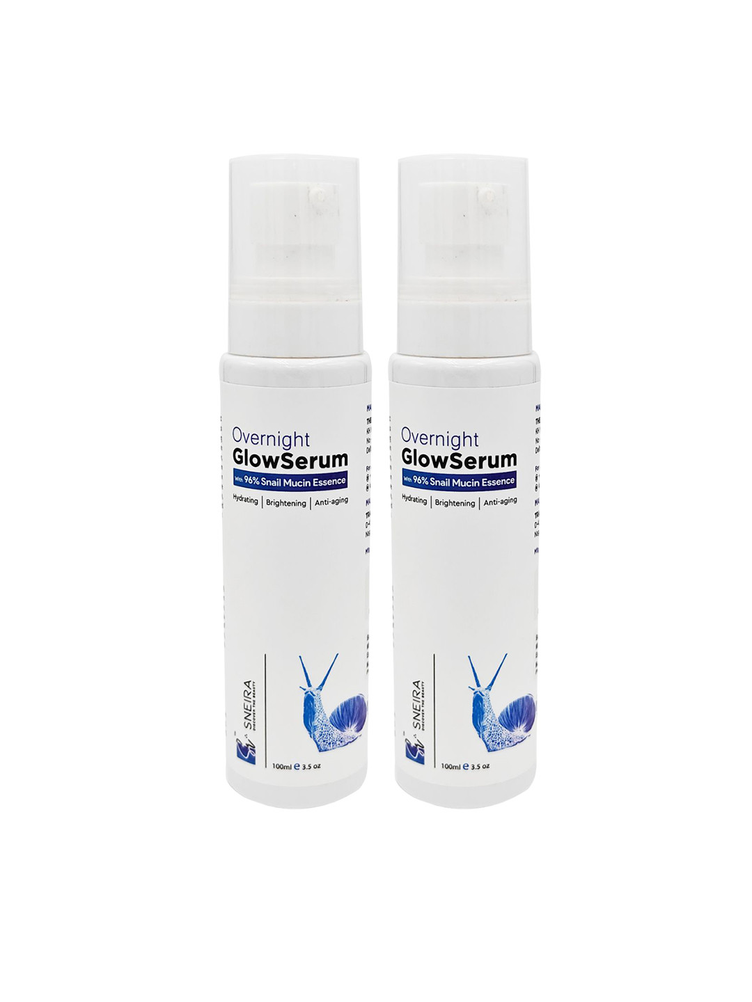 SNEIRA Set Of 2 Snail Mucin Glow Serum- 100ml Each