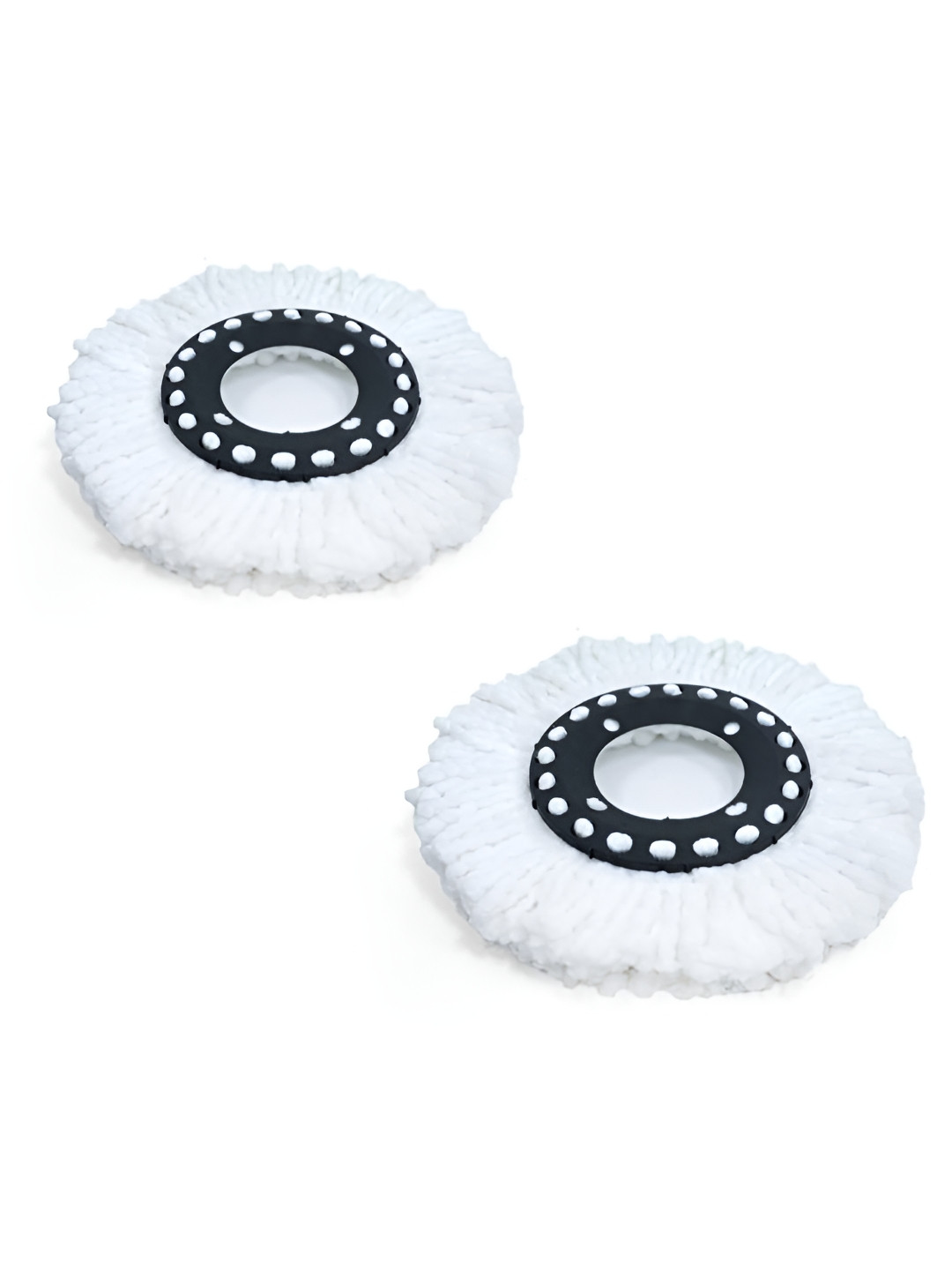 UPC White 2 Pieces Wet & Dry Flat Mop Refill Pads