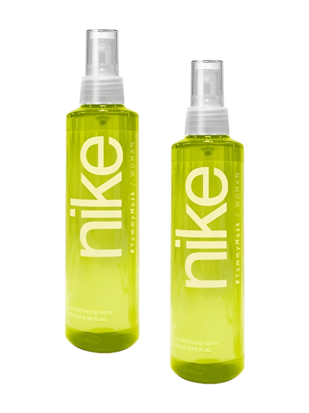 Nike Fragrances 2 Pcs Women Yummy Musk Body Mist Natural Spray 200 ml Each