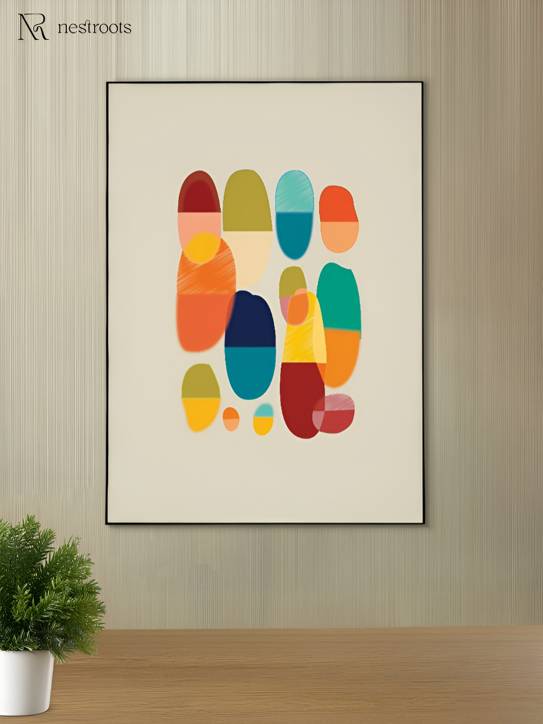 nestroots Canvas Wall Rectangle Paintings Wall Art -18 x 2 In