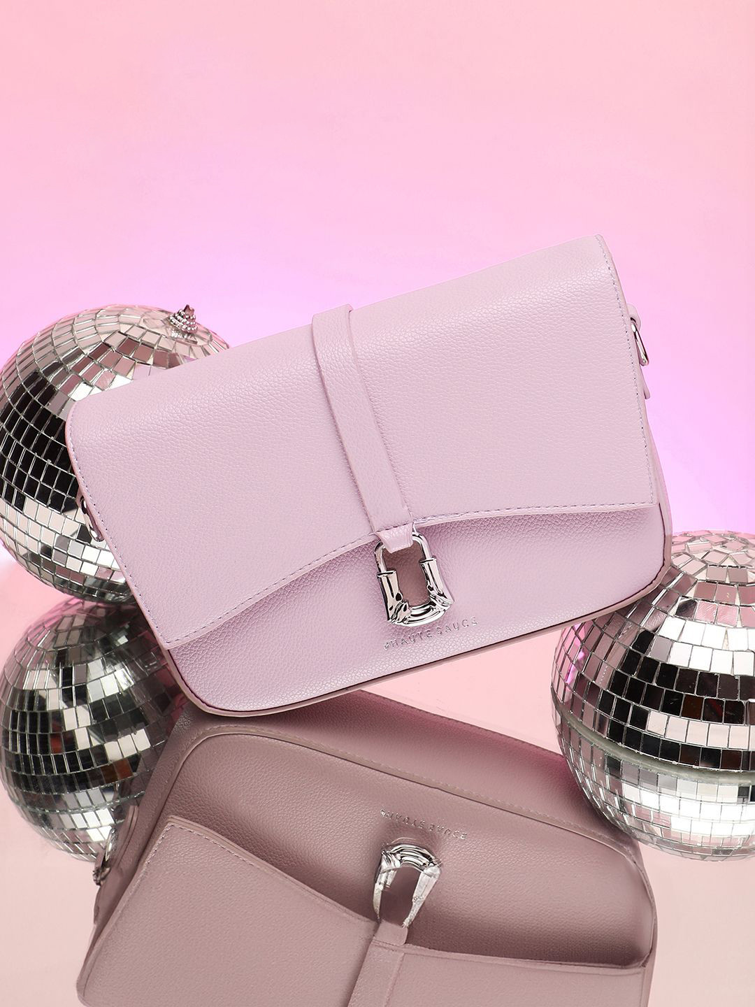 HAUTE SAUCE  Leather Bucket Satchel