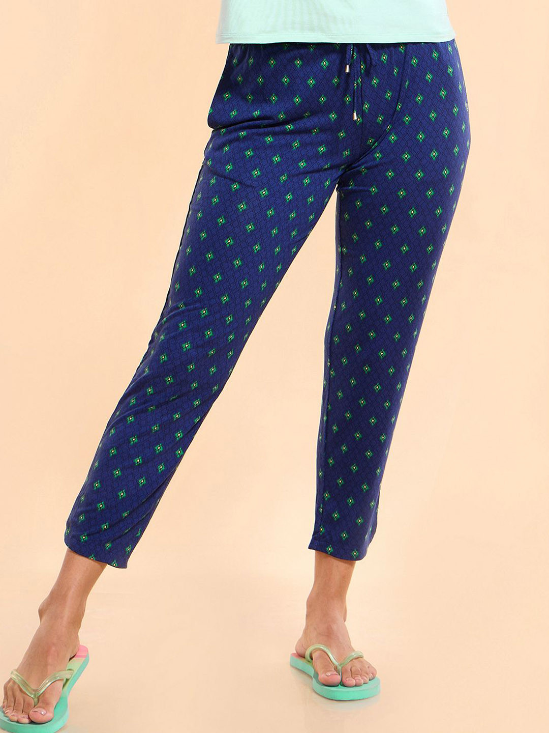 Enamor Essentials Mid Rise Relaxed fit Ankle-Length Lounge Pants - E048