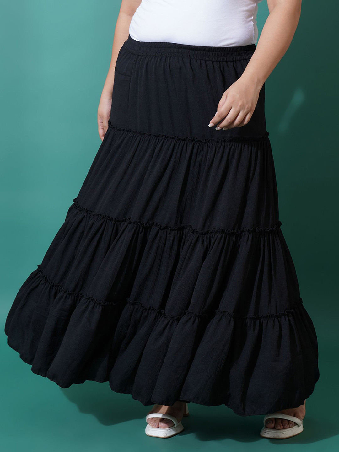 U&F Beyond Tiered Maxi Skirt
